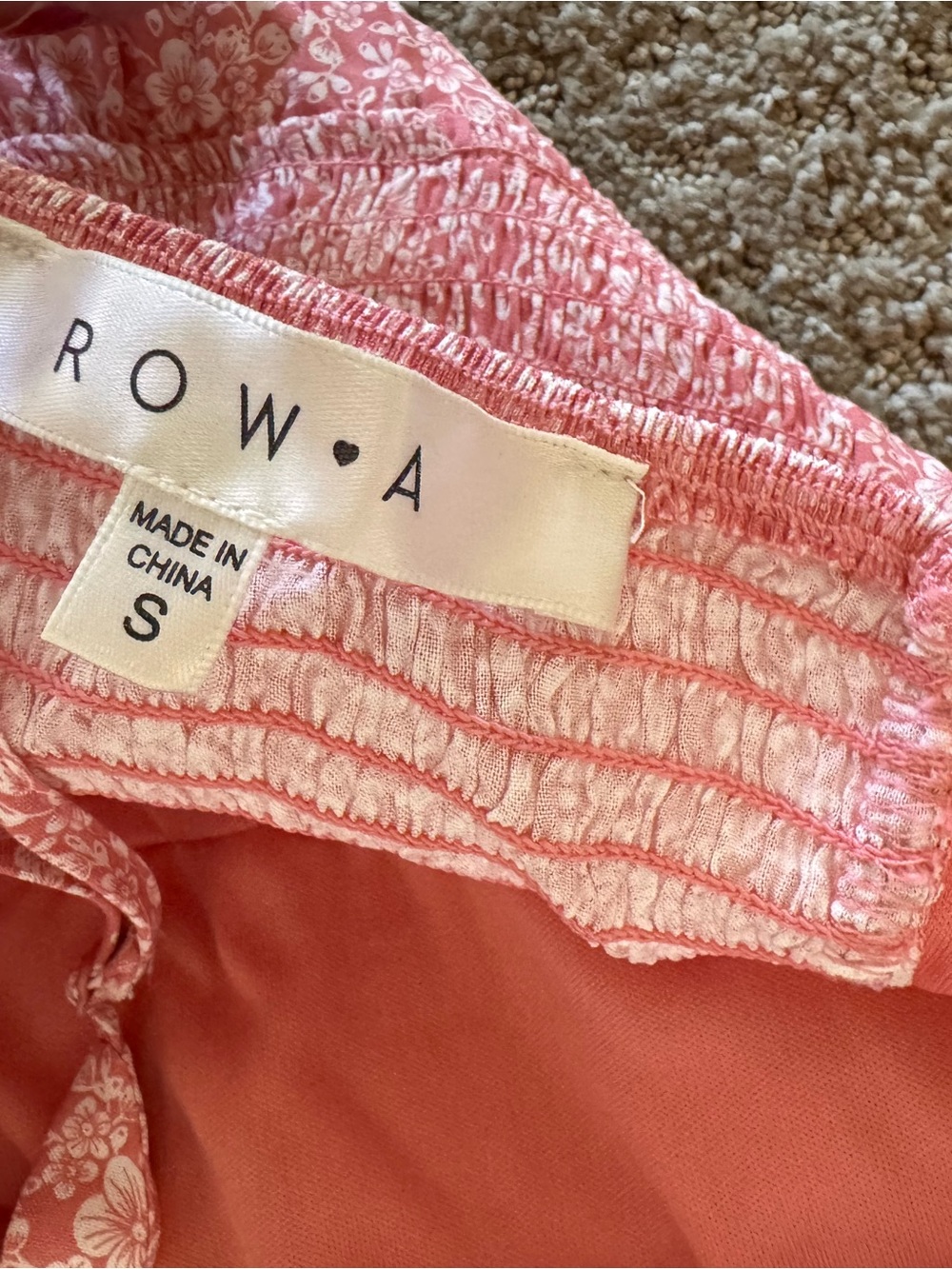 Row A - Pink Floral Smocked Sundress - Picture 4 of 5